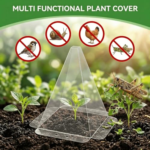 20 Pack Garden Cloches,Clear Reusable Plant Bell Covers,7.8"x11"