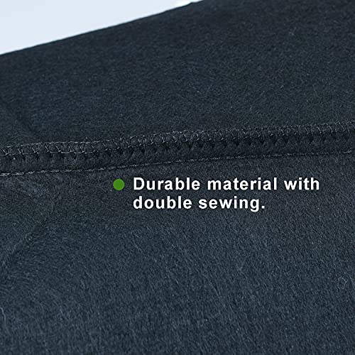 2-Pack 100 Gallon Large Non-Woven Grow Bags Reusable Thickened Durable Aeration Fabric Pot Black (100Gal_2Pcs) - color: 100gal_2pcs