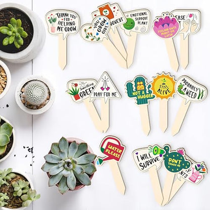 Plant Labels for Outdoor Garden Waterproof, 17 Pack Garden Sign - color: Funny