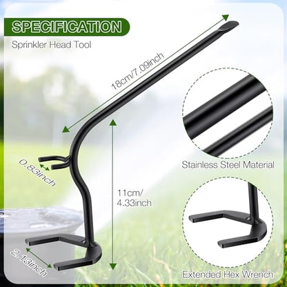 Feekoon Sprinkler Wrench Compatible with 42064 Maxi-paw Wrench,Black - color: Black