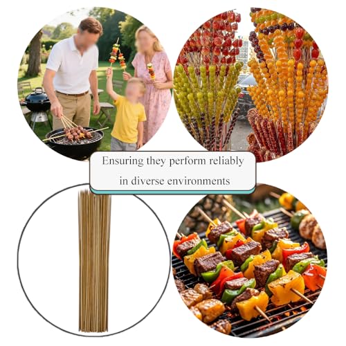 HAHIYO 12Inches 50Pcs Natural Carbonized Bamboo Plant Stake Wood Garden Stake Bamboo Rod Wooden Plant Support Floral Stick for Orchid Tomato Potted Indoor Outdoor Gardening - size: 12In-50P