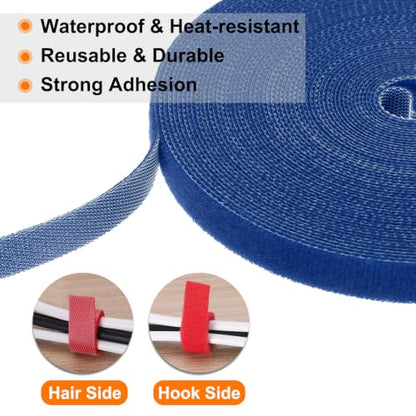 HARFINGTON Garden Plant Tape 16.4ft 1/2" Reusable Ties Strap Blue - color: Blue, size: 16.4ft x 1/2"