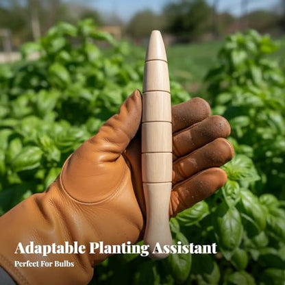 Garden Dibber with Measurement Lightweight Simple to Use 5.91inch Gardening Accessories Practical Handheld Bulb Planting Tool - color: Style B