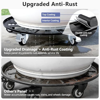 KEDSUM 16 in Plant Caddy with Wheels, Anti-Rust & Anti-Slip, 440LBS - size: 16"