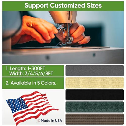Amagenix Privacy Fence Screen 6'x8'Customized Black Heavy Duty Fencing Mesh Shade Net Cover with Brass Grommet for Chain Link, Patio Privacy Wall Slats Outdoor Garden Yard Pool Deck