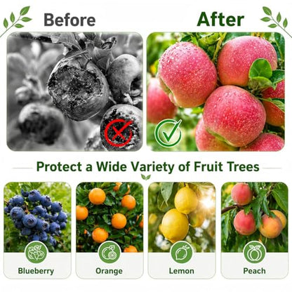 3 Pack 8x8 ft Large Fruit Tree Netting Covers with Zipper & Drawstring - size: 8x8 ft