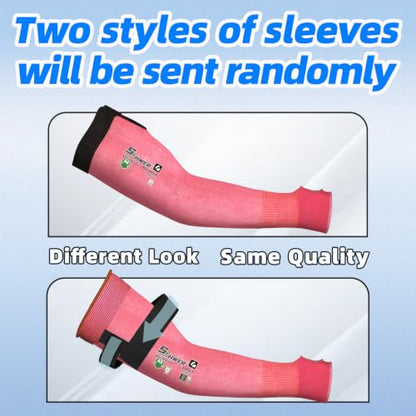 Schwer 18in AIR-SKIN A6 Cut Resistant Arm Sleeves for Gardening, S901-P - color: Pink, size: 18 In-1 Pair
