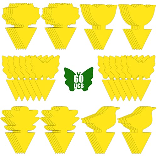 Yellow Sticky Fruit Fly Trap 60 Pack, Gnat Traps for House Indoor Plants - size: 60 Pack
