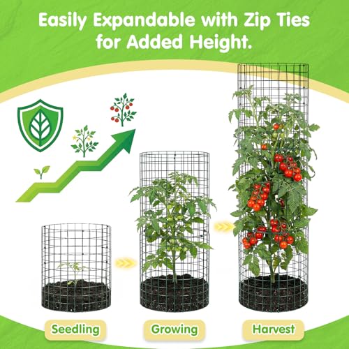 10 Pack Round Plant Protector from Animals – 30pcs 12" × 12" Metal Wire Mesh Garden Plant Cages Wire Plant Covers Pre-Bent Metal Mesh for Seedling Raised Bed Garden Protection for Vegetables Flower