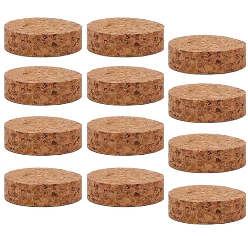 luzen 12Pcs Cork Plant Pot Feet Risers Small Round Planter Feet Pad Cushion Non-Slip Invisible Flower Pot Feet Pot Lifter for Home Garden and Flower Shop Supplies