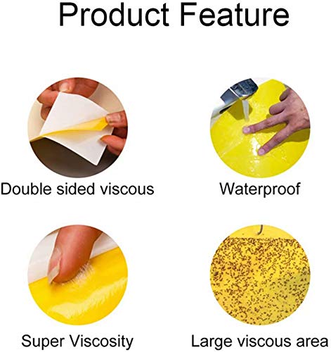Faicuk Yellow Dual-Sided Sticky Fly Traps for Plant Insect, 10 Pack - size: 10 PACK