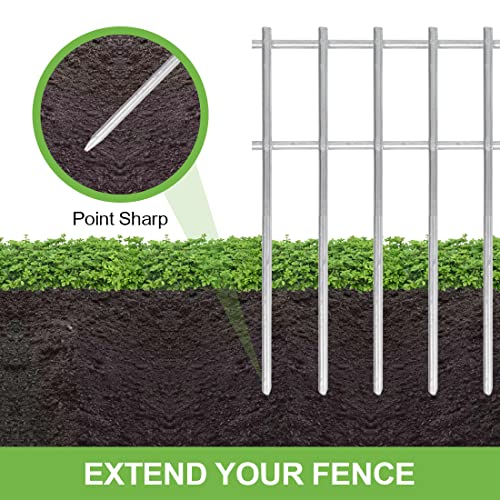 Animal Barrier Garden Fence Stainless No Dig Fence 10Pack, 24x15in - size: 24x15 IN