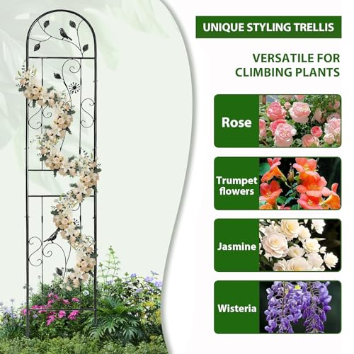 aboxoo 2-Pack Bird Metal Garden Trellis for Climbing Plants - color: Bird, size: 2pcs