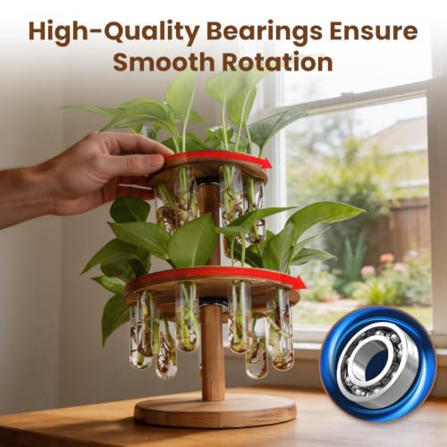 Plant Propagation Station, 15 Propagation Tubes with Wooden Stand - size: Double layer