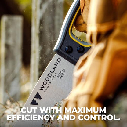 Woodland Tools Super Duty D-Handle Pruning Saw – Curved Tree Saw with Hardened Steel Blade, Aggressive Teeth, Non Slip Grip – Manual Tool for Limb Cutting, Branch Removal, and Yard Work - style: Super Duty D-Handle Saw