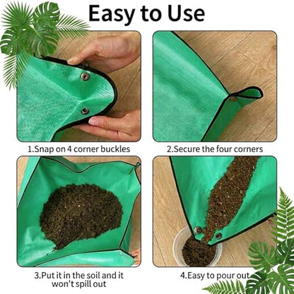 Repotting Mat,Waterproof Plastic Potting Mat,Gardening for Indoor Plant Transplanting,Dirt Control,Soil Change,Gift for Plant Lovers Green - color: Green