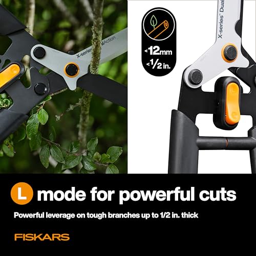 Fiskars 25" DualAction Hedge Shears, 2-in-1 Fast or Powerful Trimming - style: 25" 2-in-1