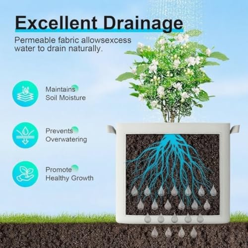 35 Gallon Fabric Grow Bags Nursery Planter Pot for Plants with Handles,3PCS - size: 35 gallon