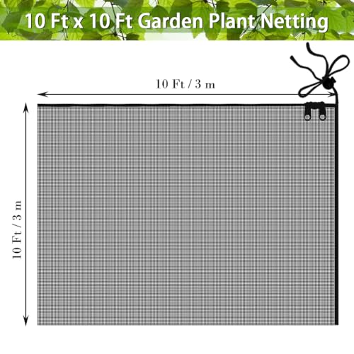 FONUNO Fruit Tree Netting with Zipper Birds Netting for Fruit Trees, Black - color: Black, size: 10 x 10 feet - 1 Pack