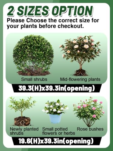 3Pcs 19.6x39.3" 70GSM Thick Plant Covers Freeze Protection for Winter Shrub - size: 19.6in x 39.3in