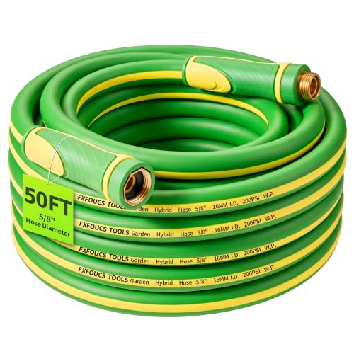 Garden Hose 50ft x 5/8", Heavy Duty Water Hose, Kink Resistant - color: Green, size: 50FT