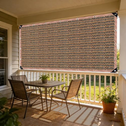 90% Shade Cloth Sun Shade Fabric Privacy Screen Shade Cover for Patio Garden Pergola Shade Cover Canopy with Gromments, 6 x 8 FT, Mocha - color: Mocha, size: 6 x 8 FT