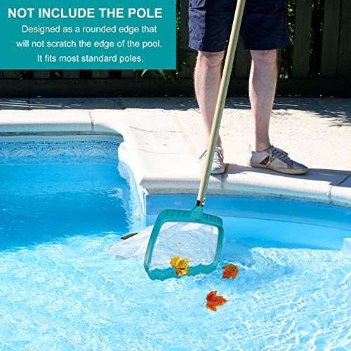 POOLWHALE Pool Skimmer Leaf Rake Net, Fine Mesh Deep Nylon Bag (No Pole) - size: Pool Rake