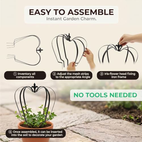 2 Pack 16.1" Garden Obelisk Trellis for Climbing Plants Outdoor