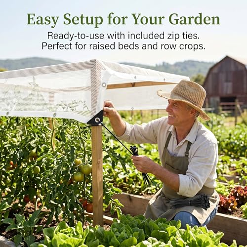 White Plant Sun Protection Net with Zip Ties,79 * 118inch White Shade Cloth for Garden with Reinforced, Plant Shade Nylon Cloth Grommets for Greenhouse Plants Patio (2 * 3m) - color: 2*3m
