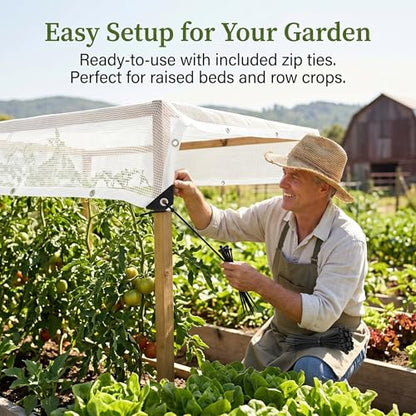 White Plant Sun Protection Net with Zip Ties,79 * 118inch White Shade Cloth for Garden with Reinforced, Plant Shade Nylon Cloth Grommets for Greenhouse Plants Patio (2 * 3m) - color: 2*3m
