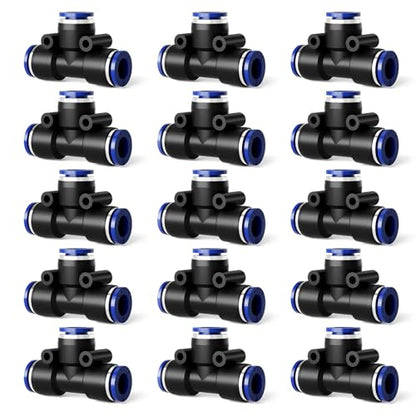 5/16 Inch Drip Irrigation Tee Connectors, Barbed T Fittings for 5/16" Tubing, Quick-Install Leak-Resistant Splitters for Garden & Drip Irrigation Systems, 15 Pack - style: 5/16 Inch Tee Connectors