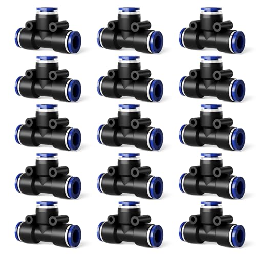 5/16 Inch Drip Irrigation Tee Connectors, Barbed T Fittings for 5/16" Tubing, Quick-Install Leak-Resistant Splitters for Garden & Drip Irrigation Systems, 15 Pack - style: 5/16 Inch Tee Connectors
