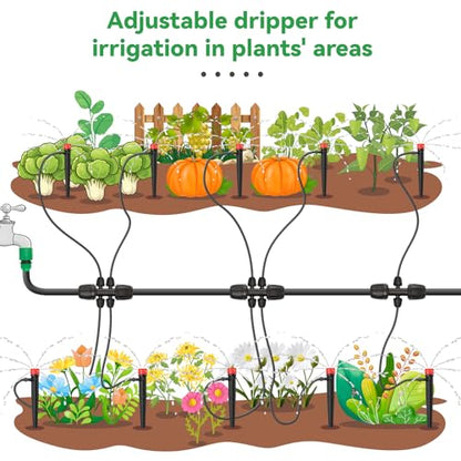Drip Emitters for 1/4" Tubing: 360° Adjustable Irrigation Dripper, 50pcs - size: 50pcs Drip Emitters with 1/4" Fitting