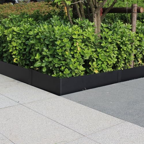 20ft. 40" L × 6" H Metal Landscape Edging, 6 Pack Garden Border - color: Black, size: 6 Inch