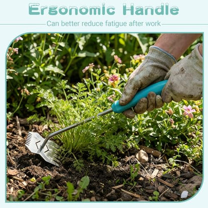 Garden Weed Pulling Tool,Weeder Tool,Garden Tools,Adopting Ergonomic Handle Design,Gardening Tools,Weed Puller Tool Suitable for Farm Planting(Blue Handle)