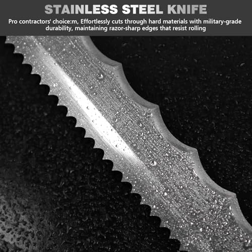 Stainless Steel Garden Knife: 7.87-inch sharp blade, Double Side Utility Sod Cutter Lawn Repair Garden Knife with Nylon Sheath - color: Short Wood