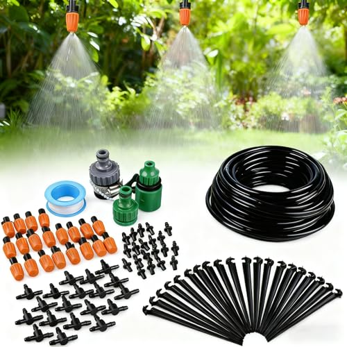 Drip Irrigation System，1/4" Blank Distribution Tubing Watering Hose, DIY Micro Sprinkler Automatic Plant Waterer for Garden, Greenhouse, Raised Bed, Patio & Outdoor Plants （50FT - size: 50FT