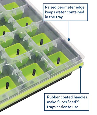 Burpee 92314 Kneeler with Cushion and 16 Cell Seed Starting Tray Bundle