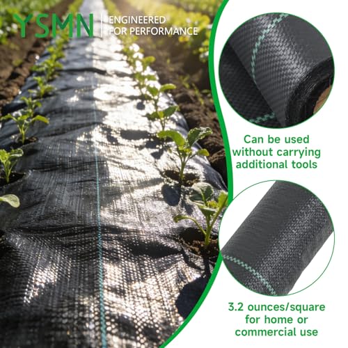 Weed Barrier Fabric Planting Cover - 6 x 200 FT Heavy Duty Landscape Fabric Ground Cover Block for Outdoor Planting - size: 6 x 200 FT