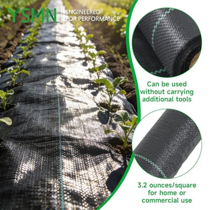 Weed Barrier Fabric Planting Cover - 6 x 200 FT Heavy Duty Landscape Fabric Ground Cover Block for Outdoor Planting - size: 6 x 200 FT