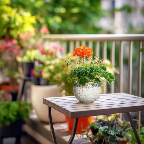 Ceramic Plant Pots 4 Inch, Small Ceramic Planter, Beige-Grey - color: Beige-grey, size: 4.5 Inch