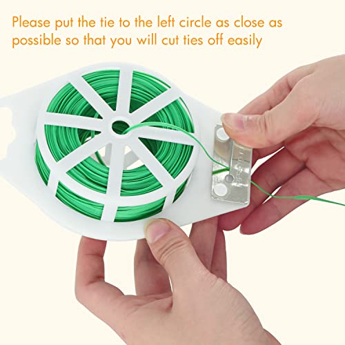 Gardzen 328ft Twist Ties Reusable Coated Wire Plant Ties with Cutter - size: 328ft