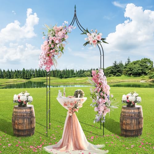 Happygrill Gothic Style Garden Arbor with Multiple Side Crossbars