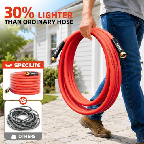 SPECILITE 5-layer 5/8" Hot/Cold Garden Water Hose 25ft, Burst 1200psi - size: 25FT