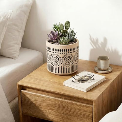 Ceramic 5 Inch Succulent Plant Pot Small Flower Planter - color: Pattern