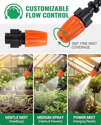 Drip Irrigation System，1/4" Blank Distribution Tubing Watering Hose, DIY Micro Sprinkler Automatic Plant Waterer for Garden, Greenhouse, Raised Bed, Patio & Outdoor Plants （50FT - size: 50FT