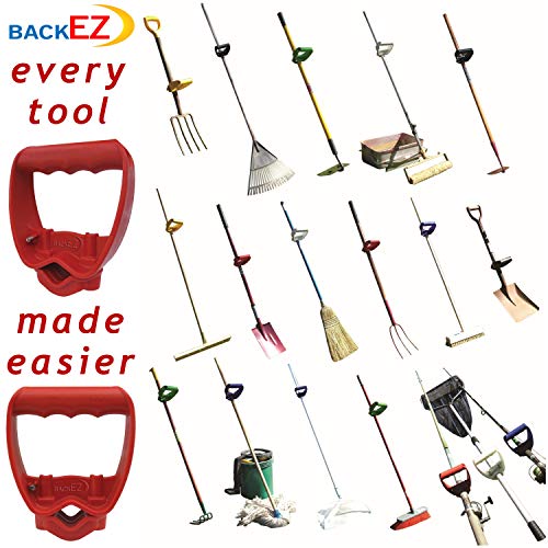 Back-Saving Tool Handle Attachment, EVR-Grip Upgrade, Labor-Saving Ergonomic Shovel Add-on Handle, RED - color: Red