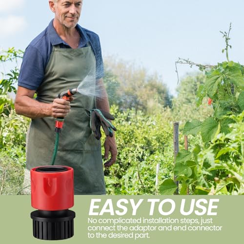 Hotop 16 Pcs Garden Hose Quick Connector, 3/4 Inch Fittings, Red - color: Red