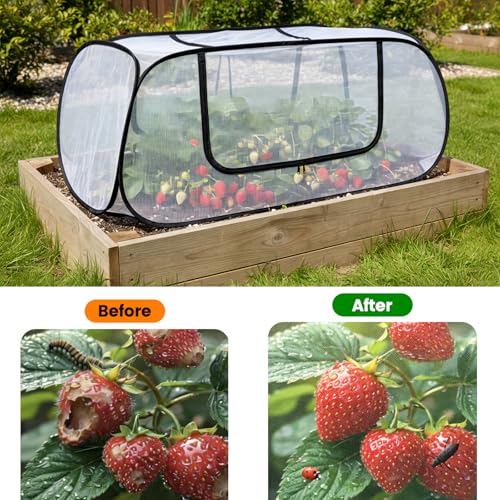 Garden Netting Raised Beds Cover Pop Up Garden Plant Cover with Storage Bag
