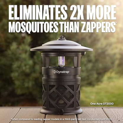 Dynatrap DT2030SR Fly Traps Outdoor - Mosquito & Flying Insect Killer for 1 Acre – Kills Mosquitoes, Flies, Gnats, Wasps - Bug Zapper Alternative - Black - color: 1 Acre Black Trap